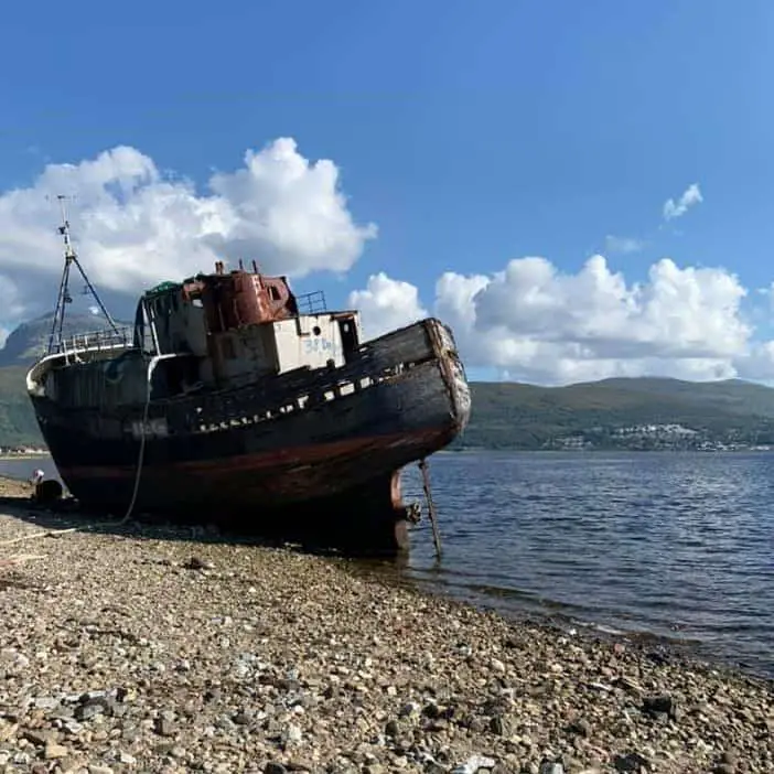 Corpach Shipwreck, Fort William Charming Towns in Scotland 