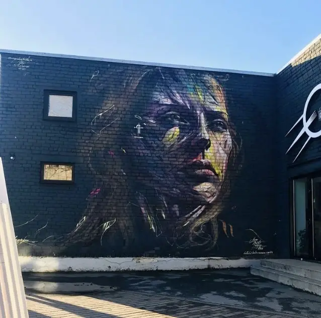 Woman Street Art Tallinn. Street Art Murals in Tallinn Estonia