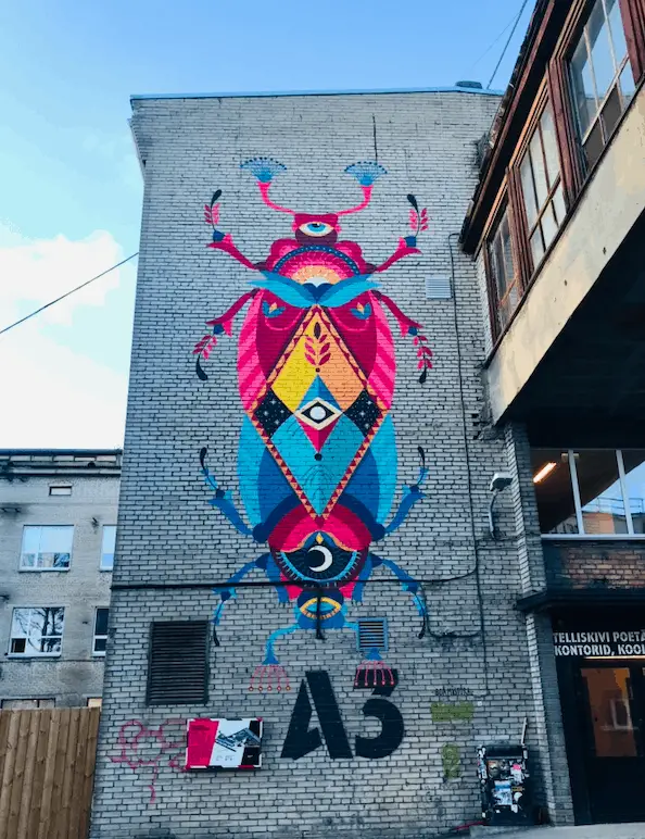 St John's Beetle of Good Luck Street Art Tallinn