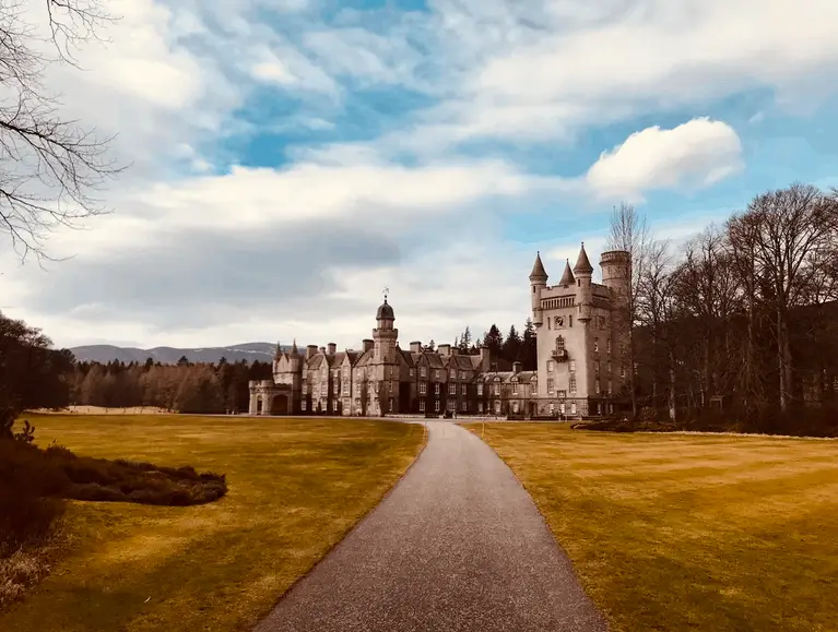 Balmoral Castle Cairngorms Snow Roads