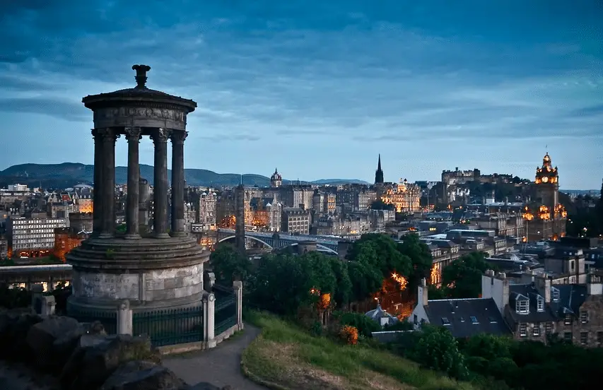 Calton Hill Parks in Edinburgh