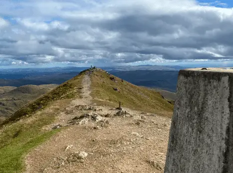 View from the summit of ben Vorlich Perthshire Munros