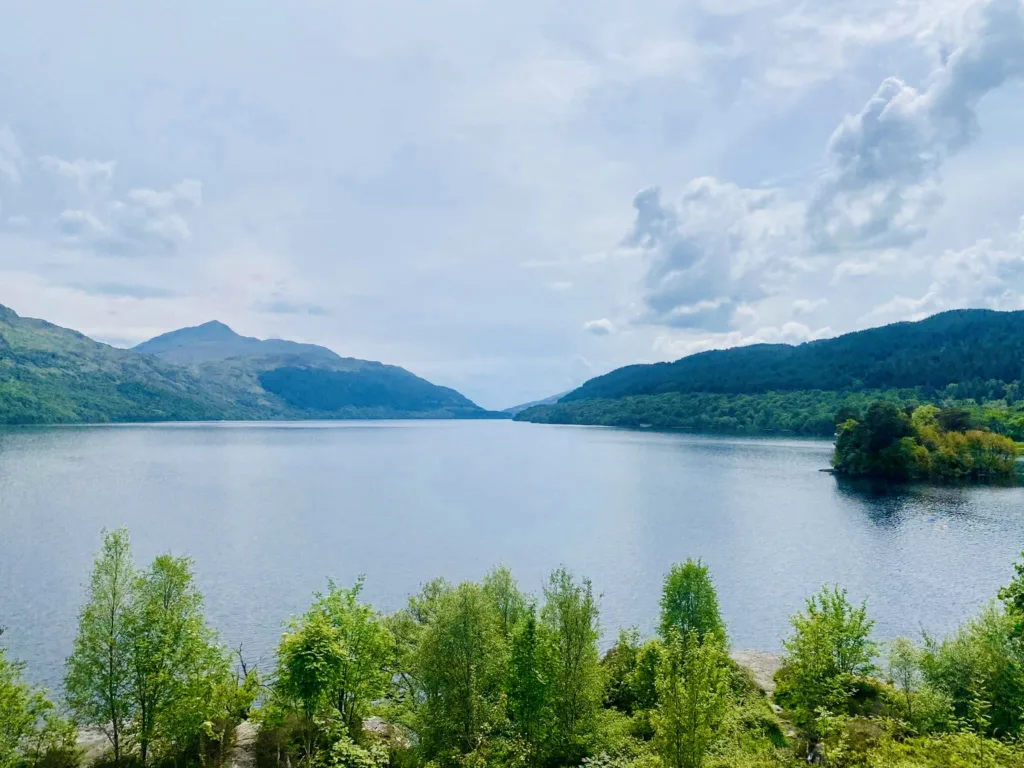 View from Inveruglas Loch Lomond. Ben Lomond is a Munro peak in the background