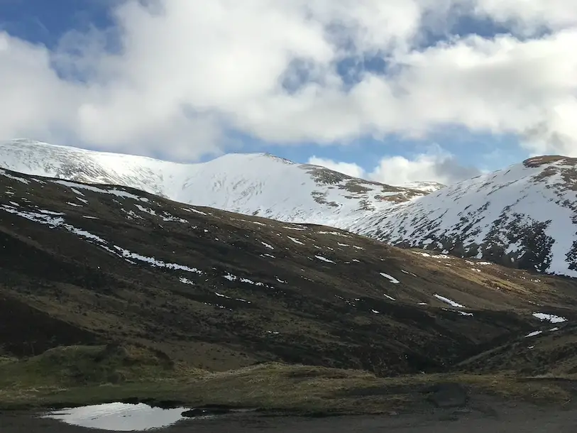 Glen Shee snow on mountains