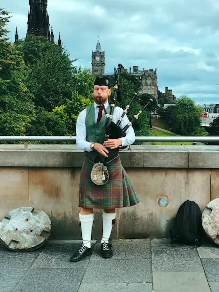Bagpiper in Edinburgh