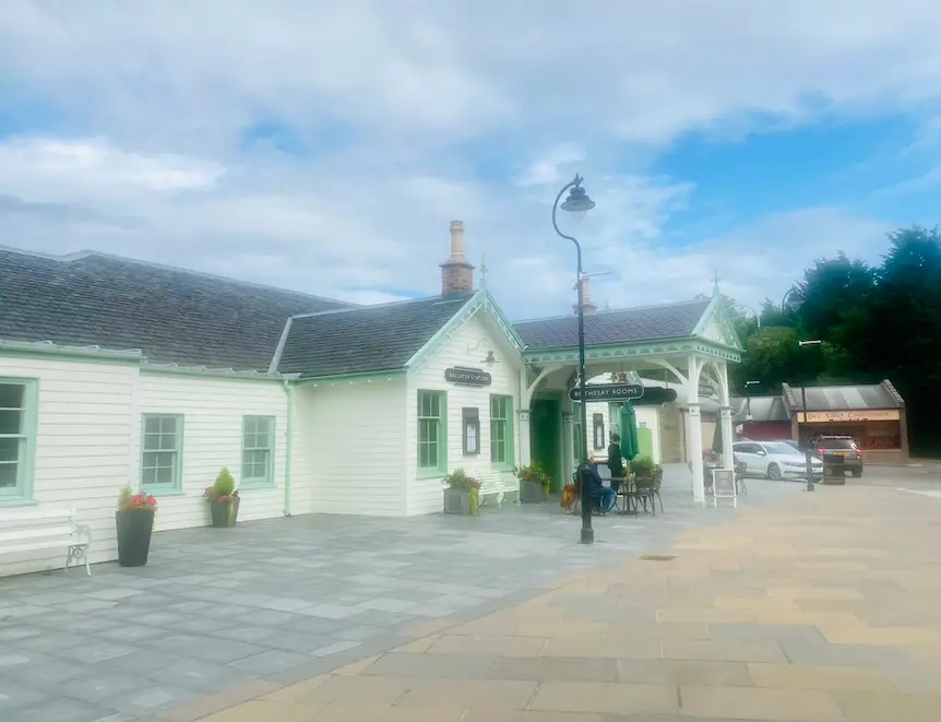 Old Royal Station. white building in Ballater