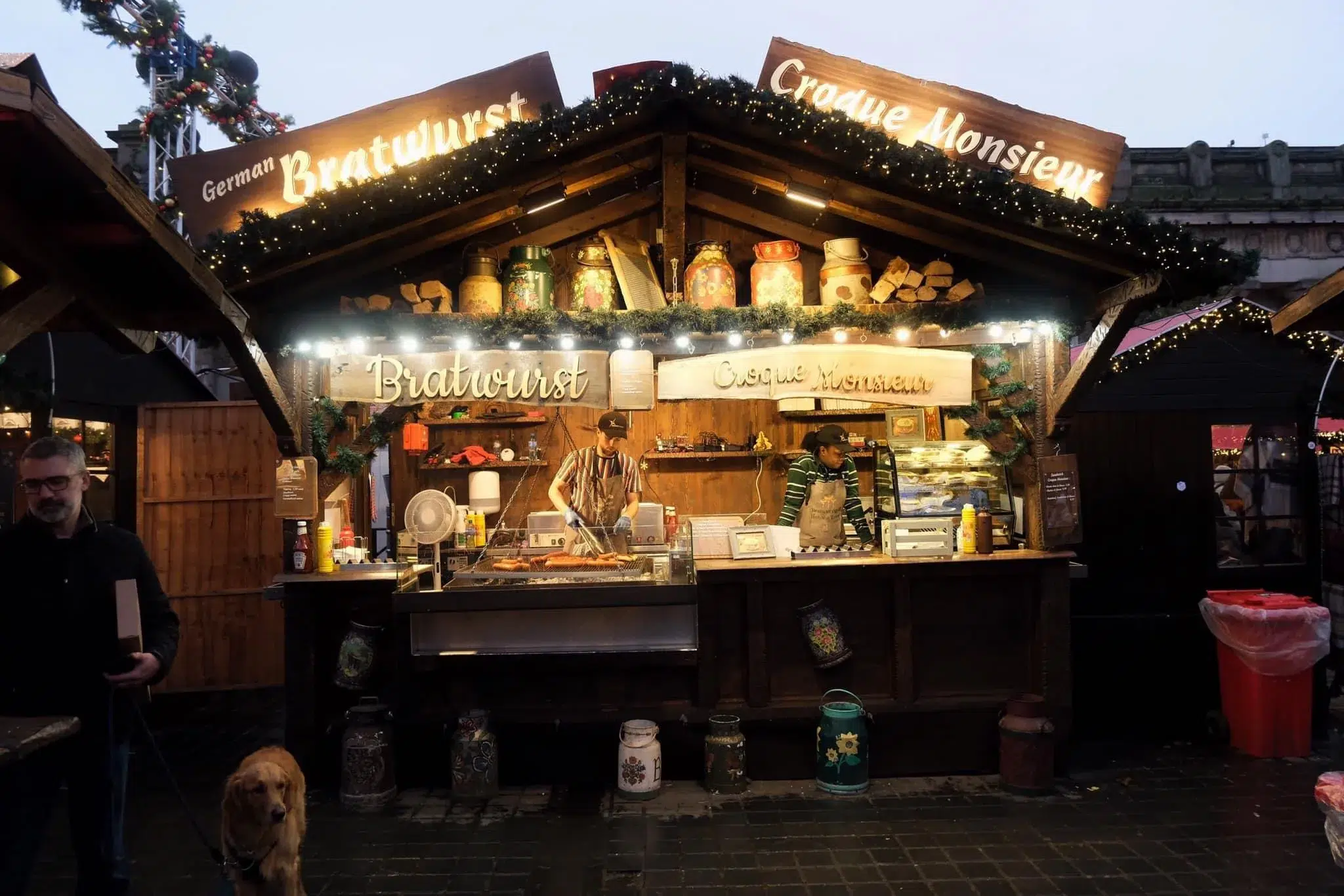 Christmas stall at Edinburgh's Christmas Markets