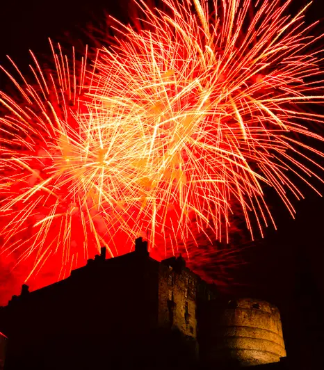 Fireworks over the Edinburgh Castle