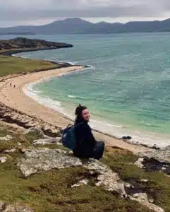 Person on beach, Coral Beach Isle of Skye