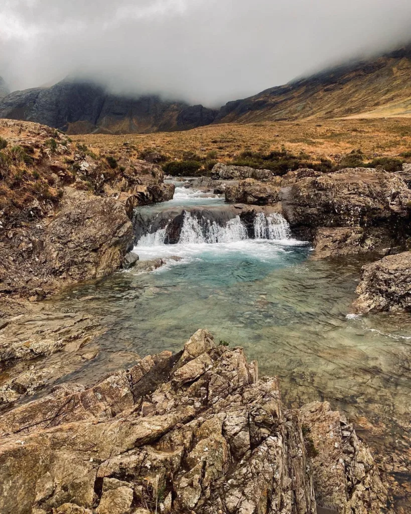 Waterfalls at the famous Fairy Pools