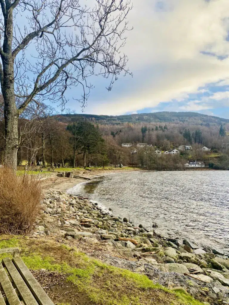 Loch Tay Beach View of the beach at the bottom end of Loch Tay