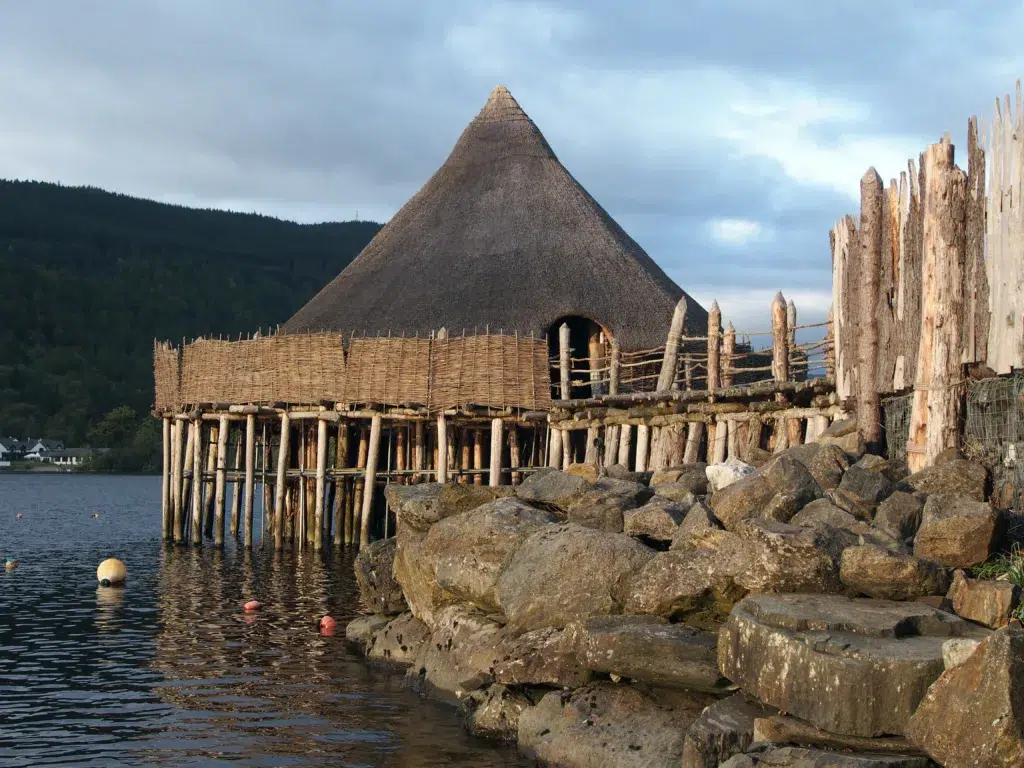 Scottish Crannog Centre Crannog on the water at Loch Tay