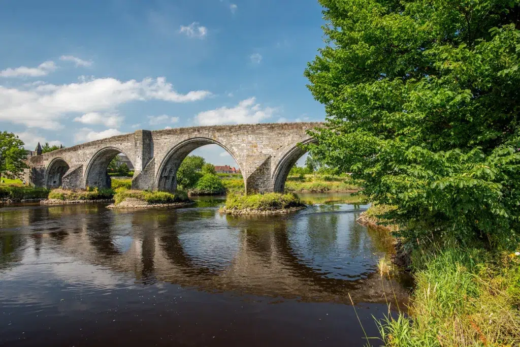 Stirling Bridge. Bridge over river in Scotland