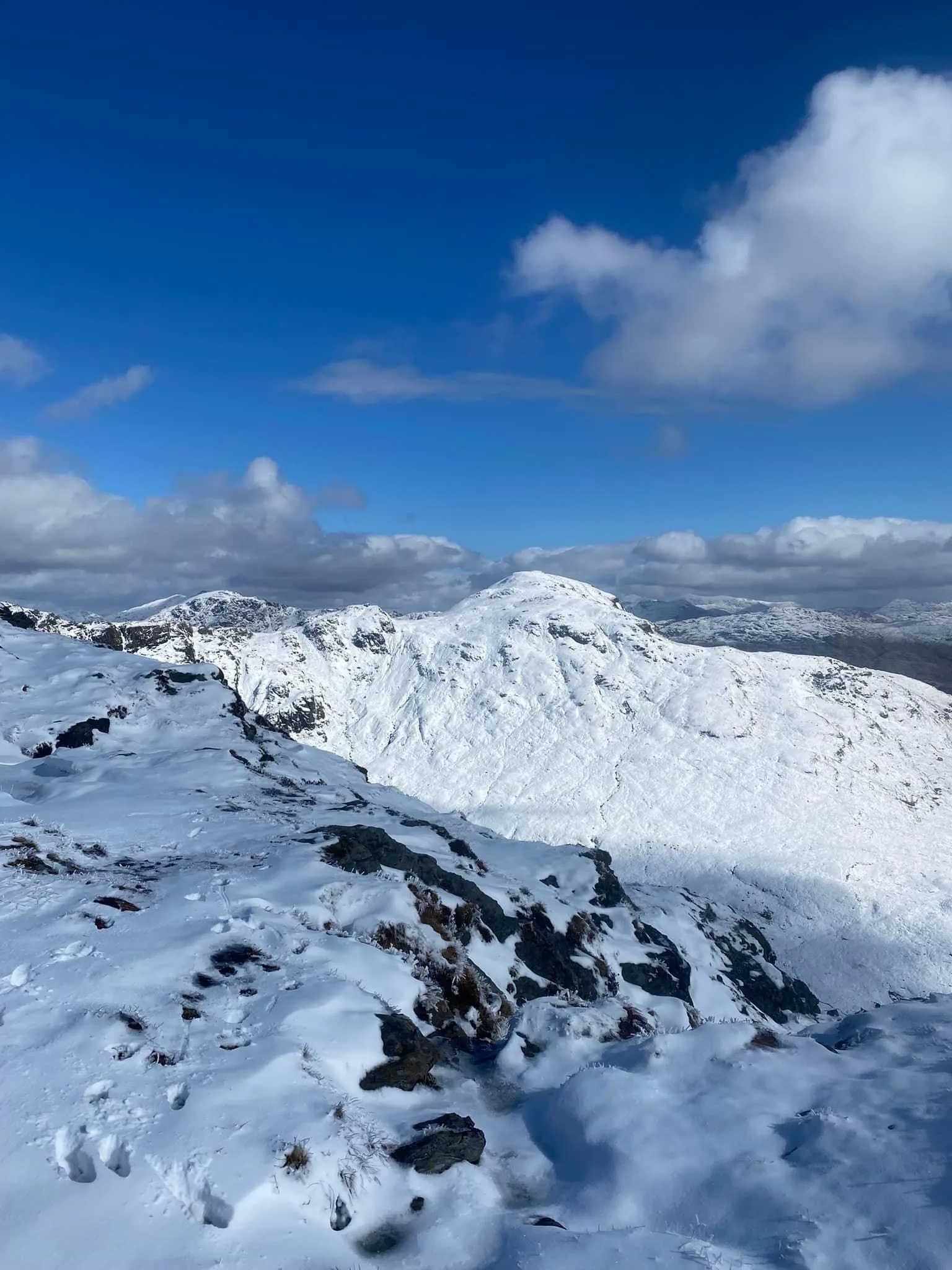 The Cobbler View of the snowy Cobbler.