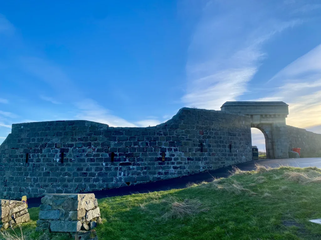 Brick wall at Torry Battery